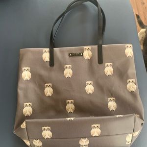 Kate Spade OWL PRINT BLAZE A TRAIL SHOPPER TOTE